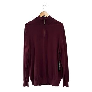 Tahari Maroon Knit Long Sleeve Pullover, XL